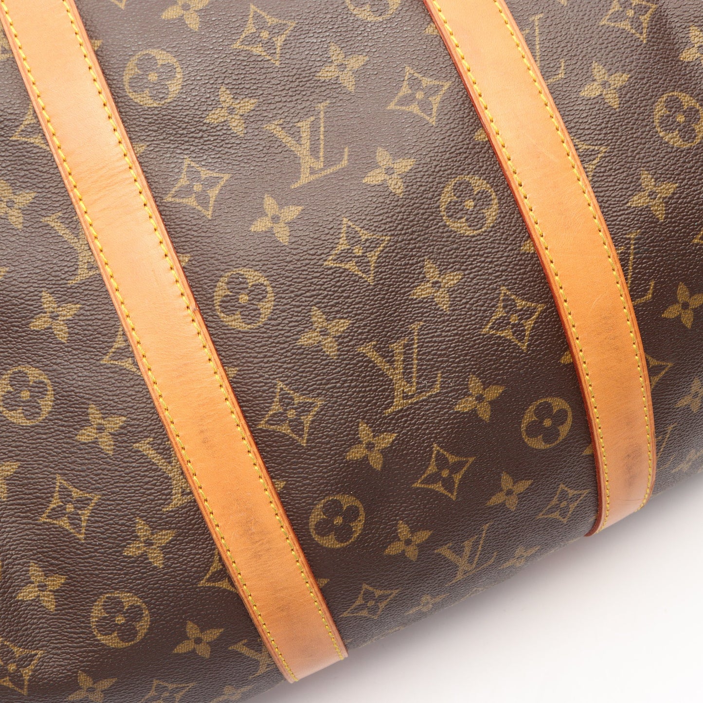 キーポル55 モノグラム ボストンバッグ PVC レザー ブラウン ルイヴィトン バッグ LOUIS VUITTON