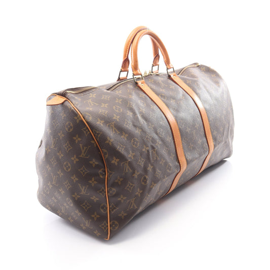 キーポル55 モノグラム ボストンバッグ PVC レザー ブラウン ルイヴィトン バッグ LOUIS VUITTON
