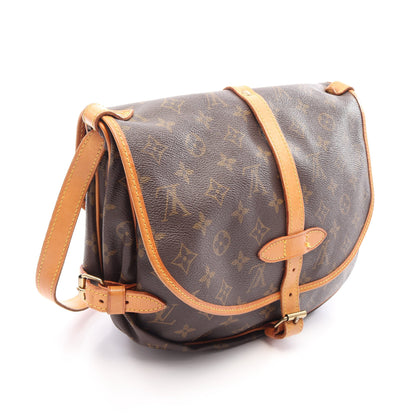ソミュール30 モノグラム ショルダーバッグ PVC レザー ブラウン ルイヴィトン バッグ LOUIS VUITTON
