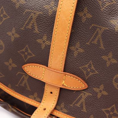 ソミュール30 モノグラム ショルダーバッグ PVC レザー ブラウン ルイヴィトン バッグ LOUIS VUITTON