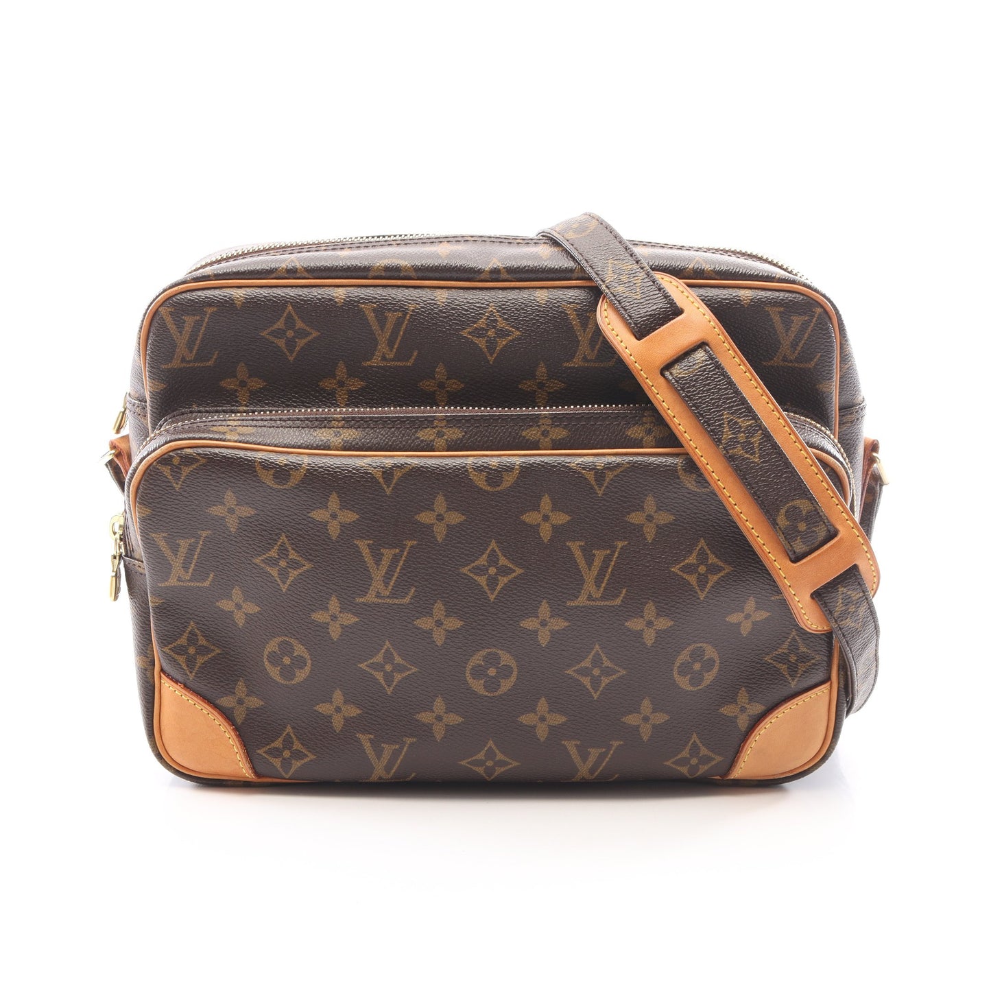 ナイル モノグラム ショルダーバッグ PVC レザー ブラウン ルイヴィトン バッグ LOUIS VUITTON