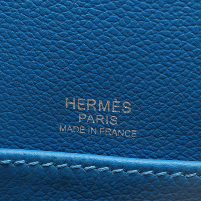 フラッシュセーラー ブルーイドラ ショルダーバッグ エバーカラー ブルー シルバー金具 D刻印 エルメス バッグ HERMES