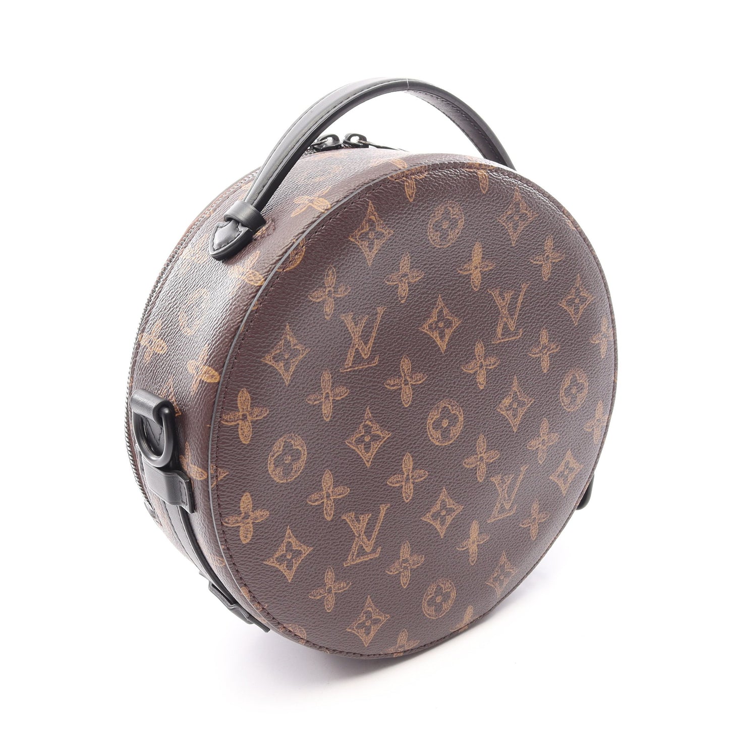 ホイールボックス モノグラム 2WAY ハンドバッグ PVC レザー ブラウン ブラック ルイヴィトン バッグ LOUIS VUITTON