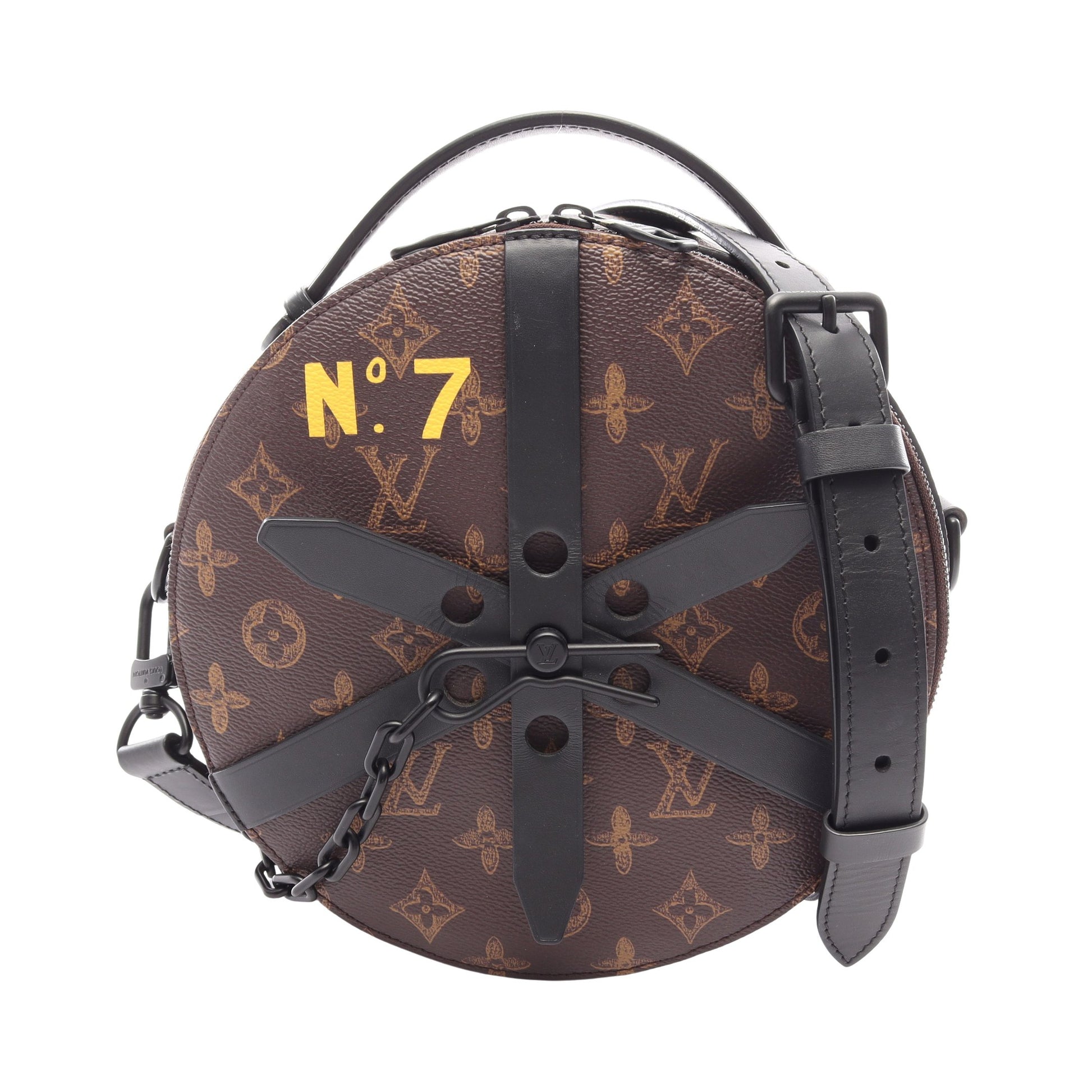 ホイールボックス モノグラム 2WAY ハンドバッグ PVC レザー ブラウン ブラック ルイヴィトン バッグ LOUIS VUITTON