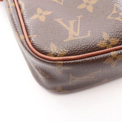 LOUIS VUITTON × COMME des GARCONS プチマルソー モノグラム ショルダーバッグ PVC レザー ブラウン ルイヴィトン バッグ LOUIS VUITTON