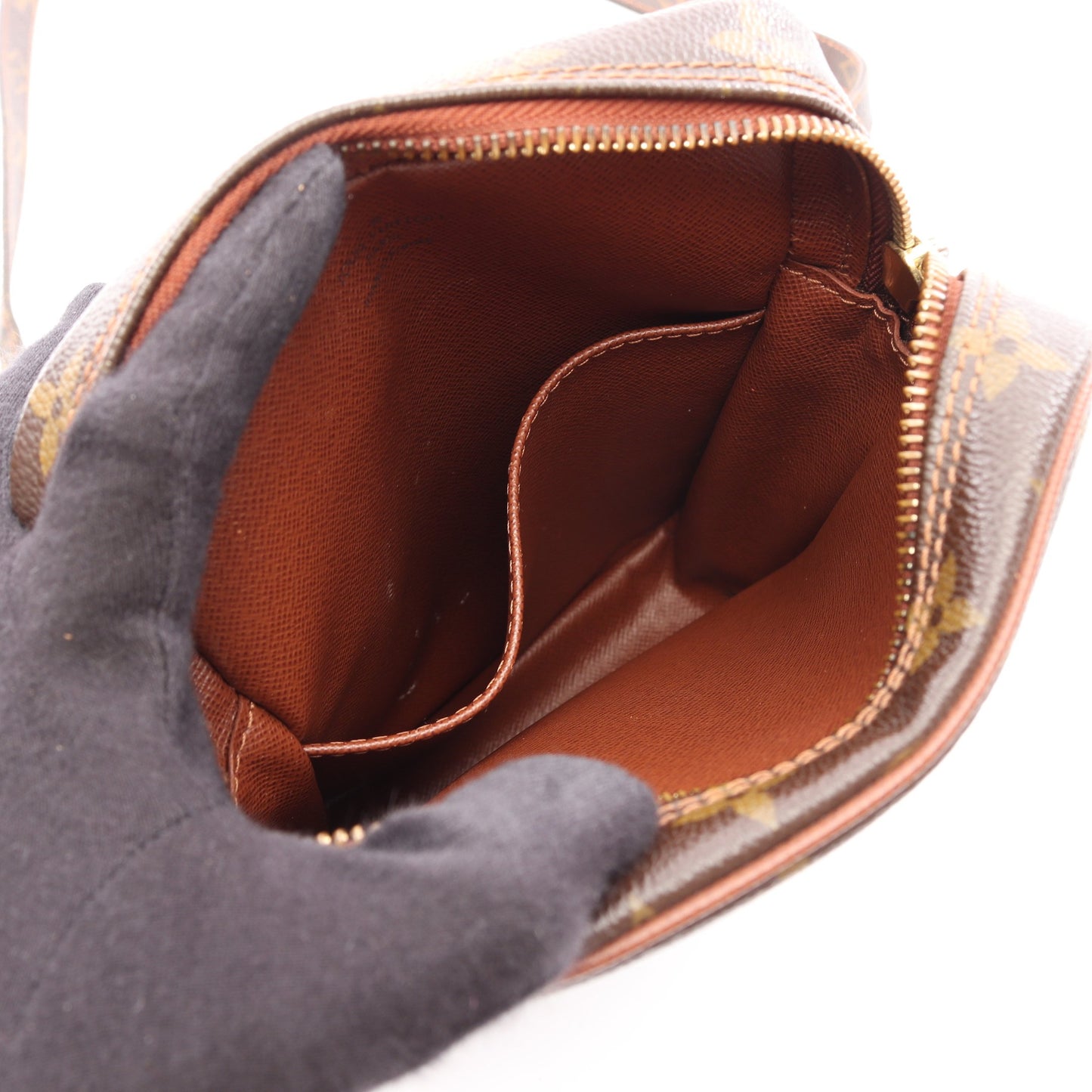 LOUIS VUITTON × COMME des GARCONS プチマルソー モノグラム ショルダーバッグ PVC レザー ブラウン ルイヴィトン バッグ LOUIS VUITTON