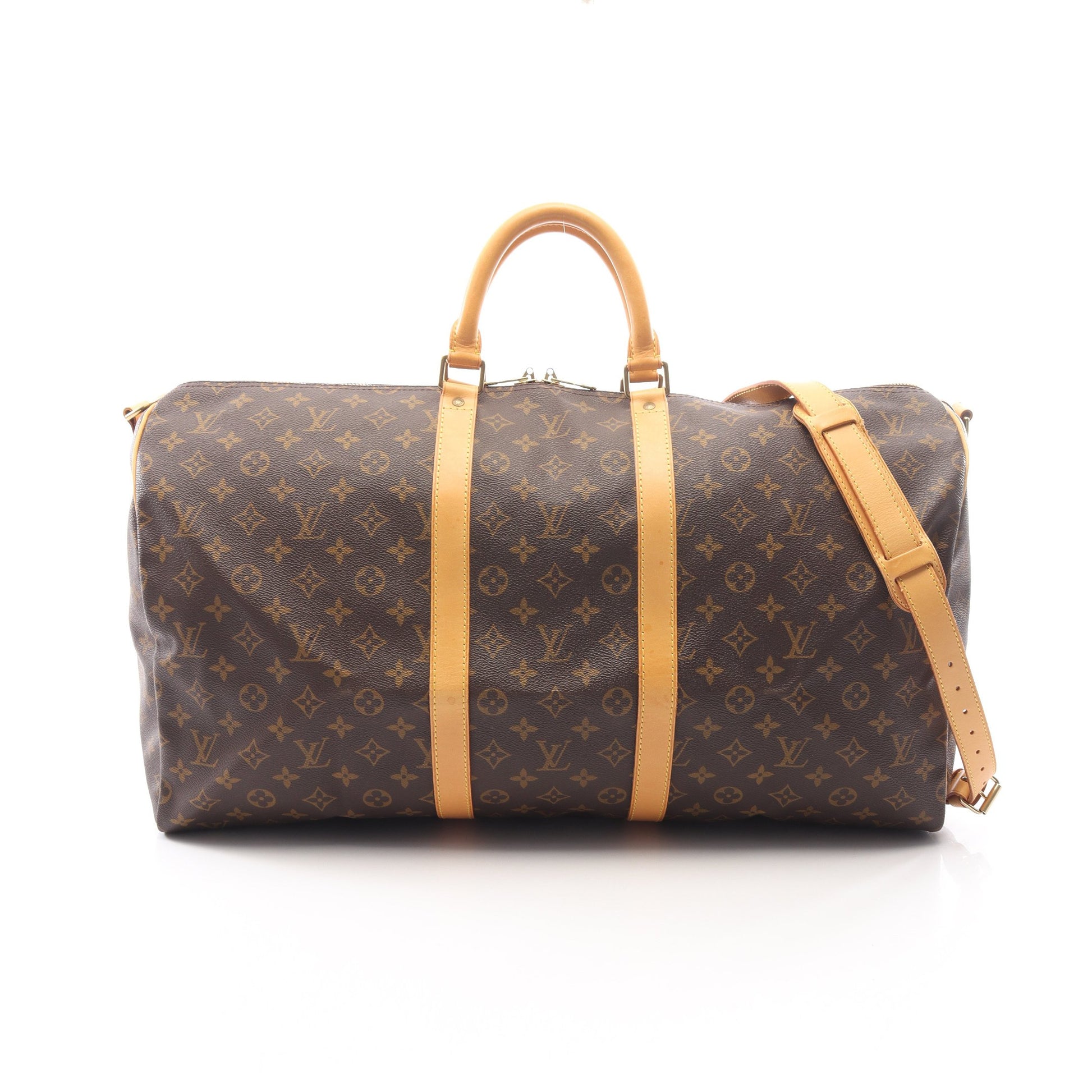 キーポル バンドリエール55 モノグラム 2WAY ボストンバッグ PVC レザー ブラウン ルイヴィトン バッグ LOUIS VUITTON
