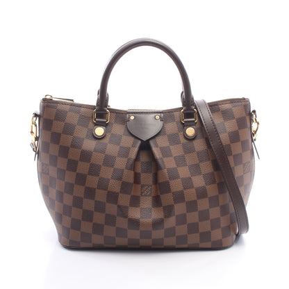 シエナPM ダミエエベヌ 2WAY ハンドバッグ PVC レザー ブラウン ルイヴィトン バッグ LOUIS VUITTON