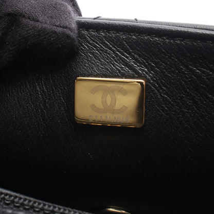マトラッセ クラッチ チェーンショルダーバッグ ラムスキン ブラック ゴールド金具 シャネル バッグ CHANEL