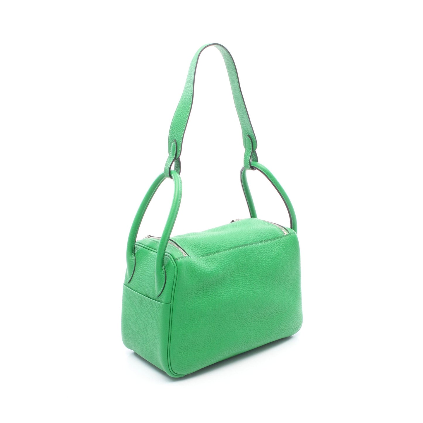 リンディ26 バンブー ショルダーバッグ トリヨンクレマンス グリーン シルバー金具 □R刻印 エルメス バッグ HERMES