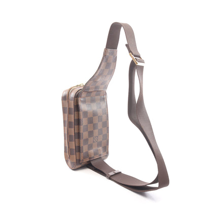 ジェロニモス ダミエエベヌ ボディバッグ PVC ブラウン ルイヴィトン バッグ LOUIS VUITTON