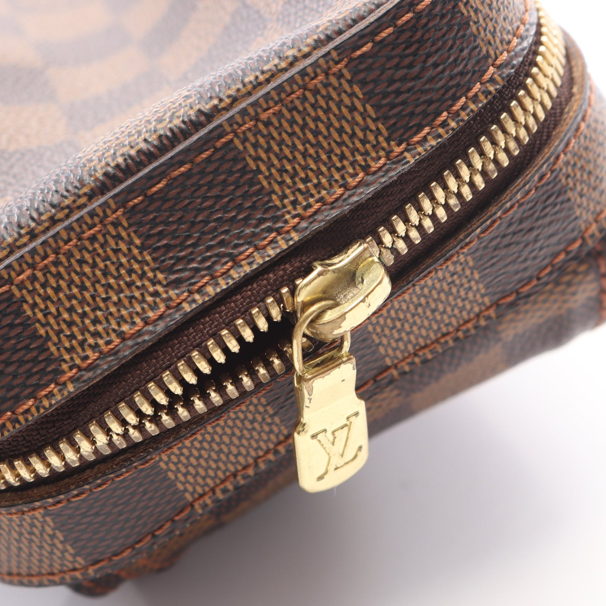 ジェロニモス ダミエエベヌ ボディバッグ PVC ブラウン ルイヴィトン バッグ LOUIS VUITTON