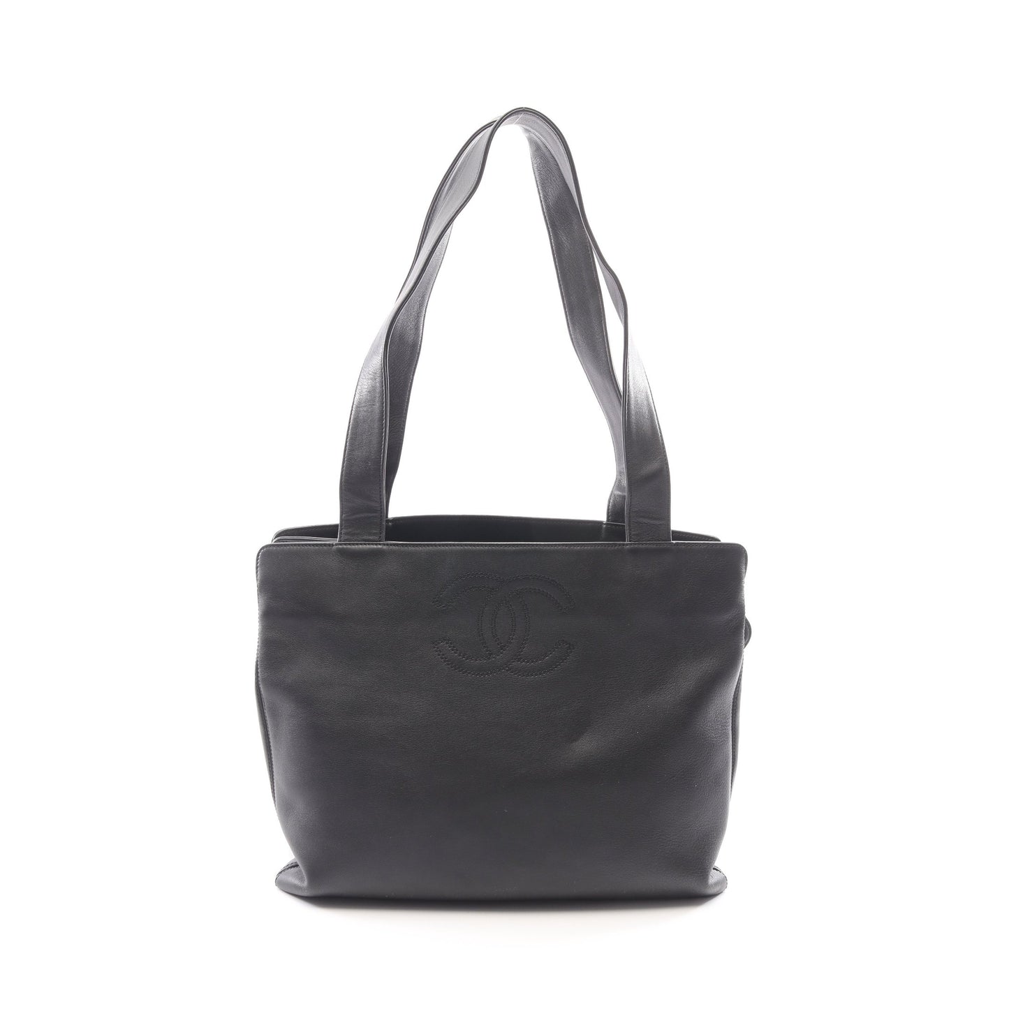 ココマーク ショルダーバッグ トートバッグ ラムスキン ブラック ブラック金具 シャネル バッグ CHANEL