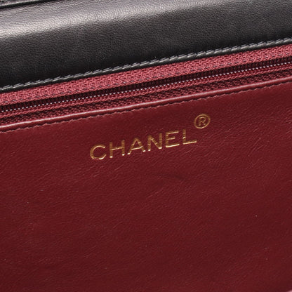 マトラッセ シングルフラップ チェーンショルダーバッグ ラムスキン ブラック ゴールド金具 シャネル バッグ CHANEL