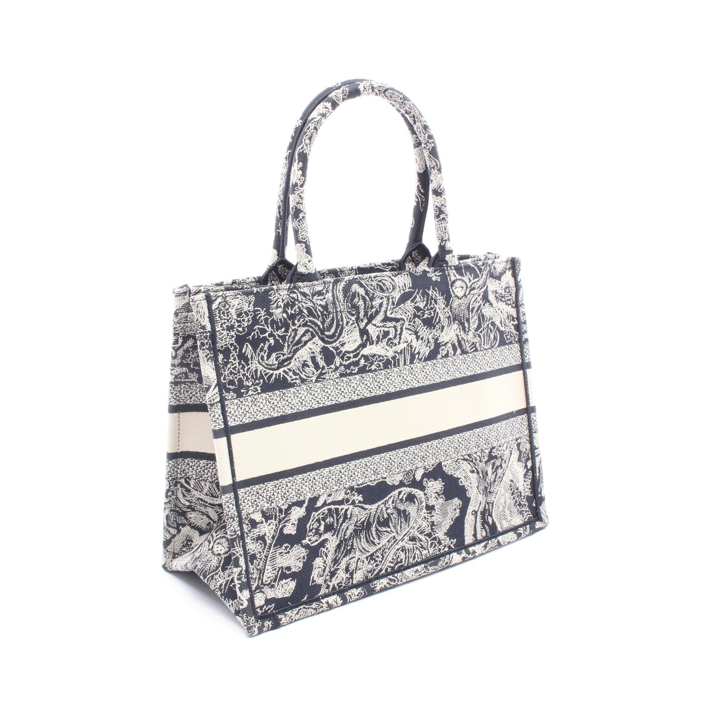 BOOK TOTE ブックトート ミディアム トワル ドゥ ジュイ ハンドバッグ トートバッグ キャンバス ブラック アイボリー クリスチャンディオール バッグ Christian Dior