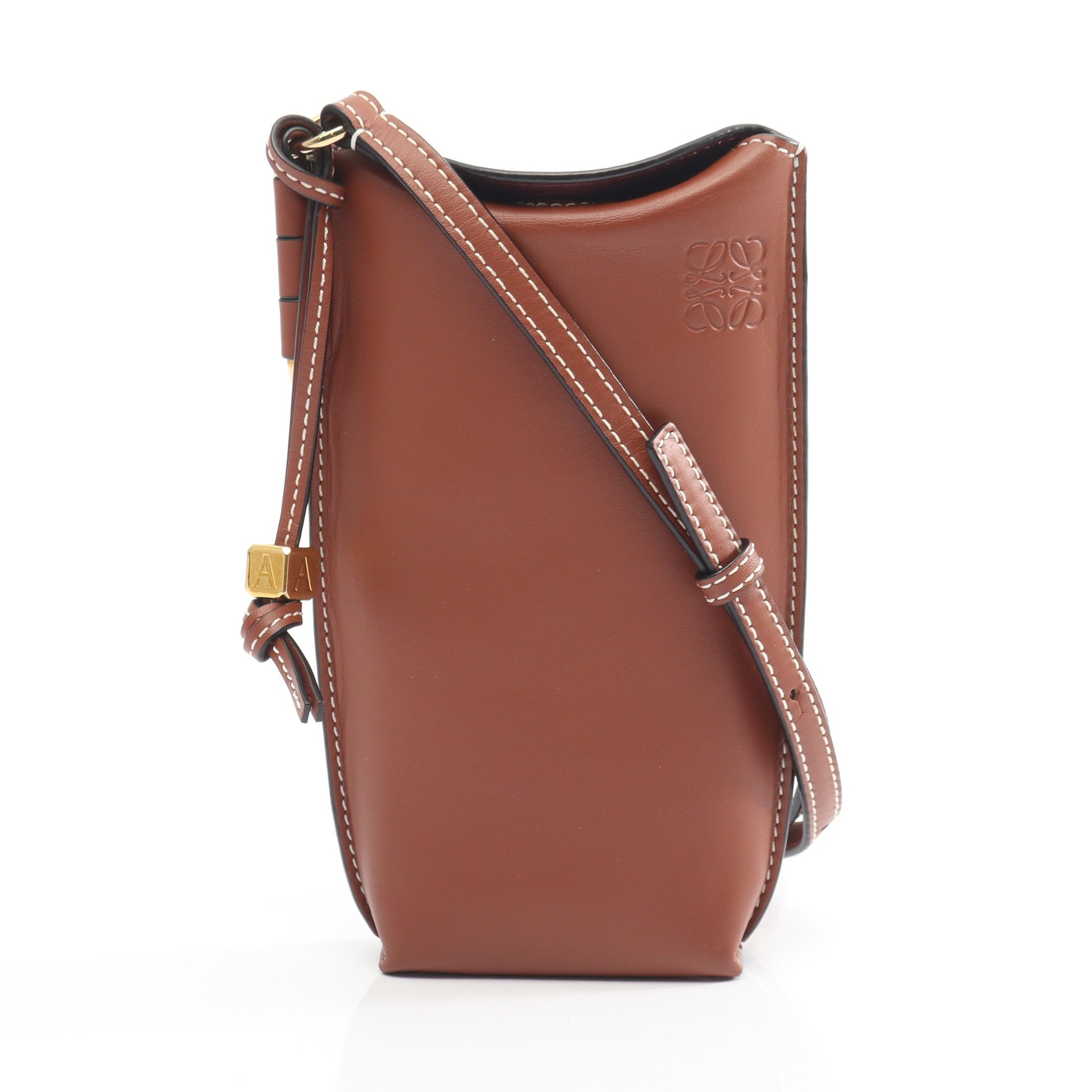 GATE POCKET ゲートポケット ショルダーバッグ レザー ブラウン ロエベ バッグ LOEWE