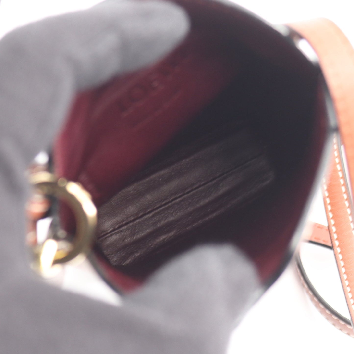 GATE POCKET ゲートポケット ショルダーバッグ レザー ブラウン ロエベ バッグ LOEWE