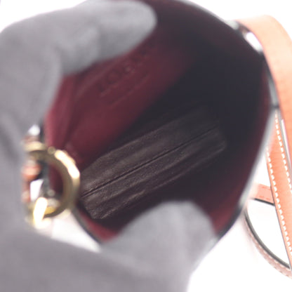 GATE POCKET ゲートポケット ショルダーバッグ レザー ブラウン ロエベ バッグ LOEWE