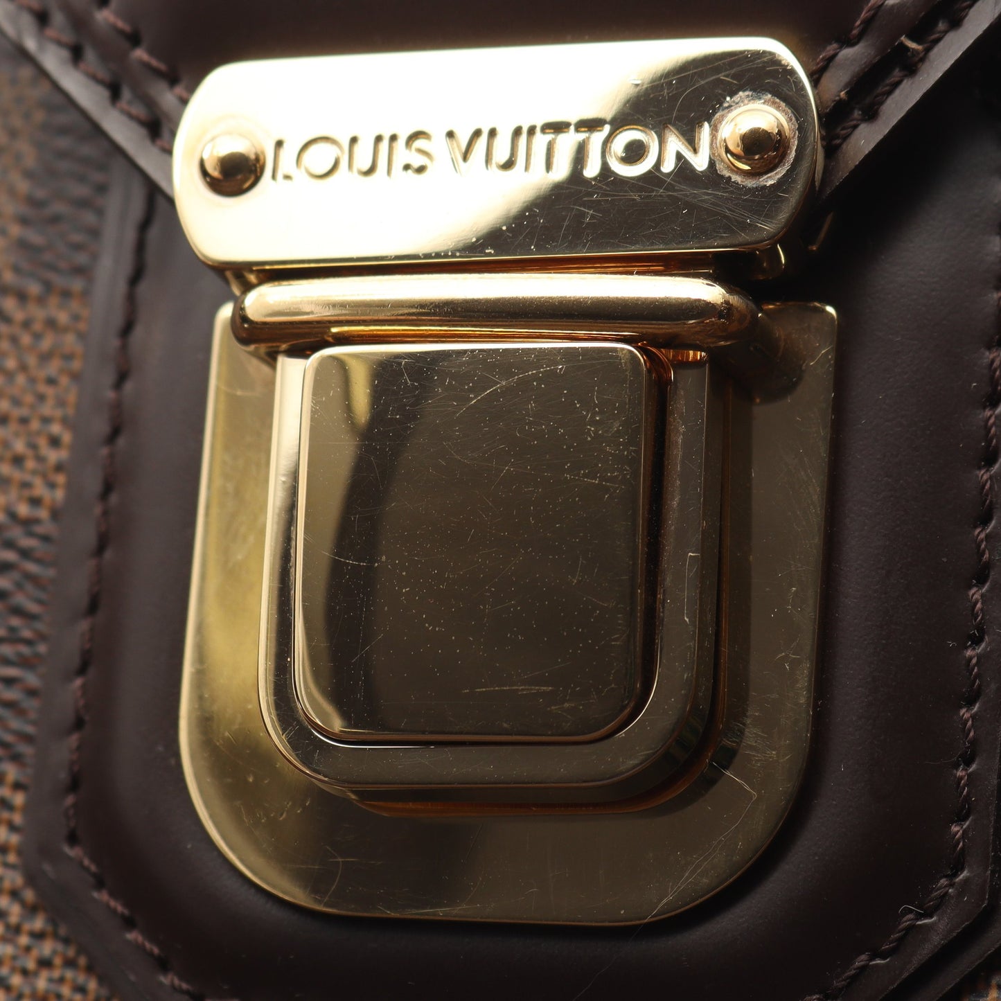 グリート ダミエエベヌ ハンドバッグ PVC レザー ブラウン ルイヴィトン バッグ LOUIS VUITTON