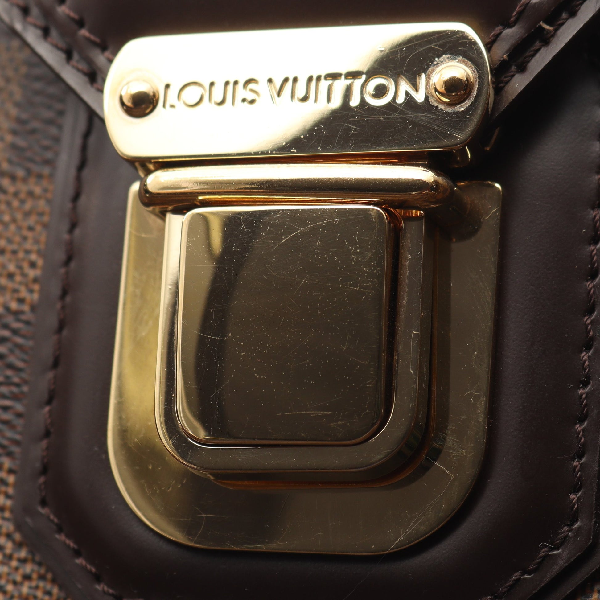 グリート ダミエエベヌ ハンドバッグ PVC レザー ブラウン ルイヴィトン バッグ LOUIS VUITTON