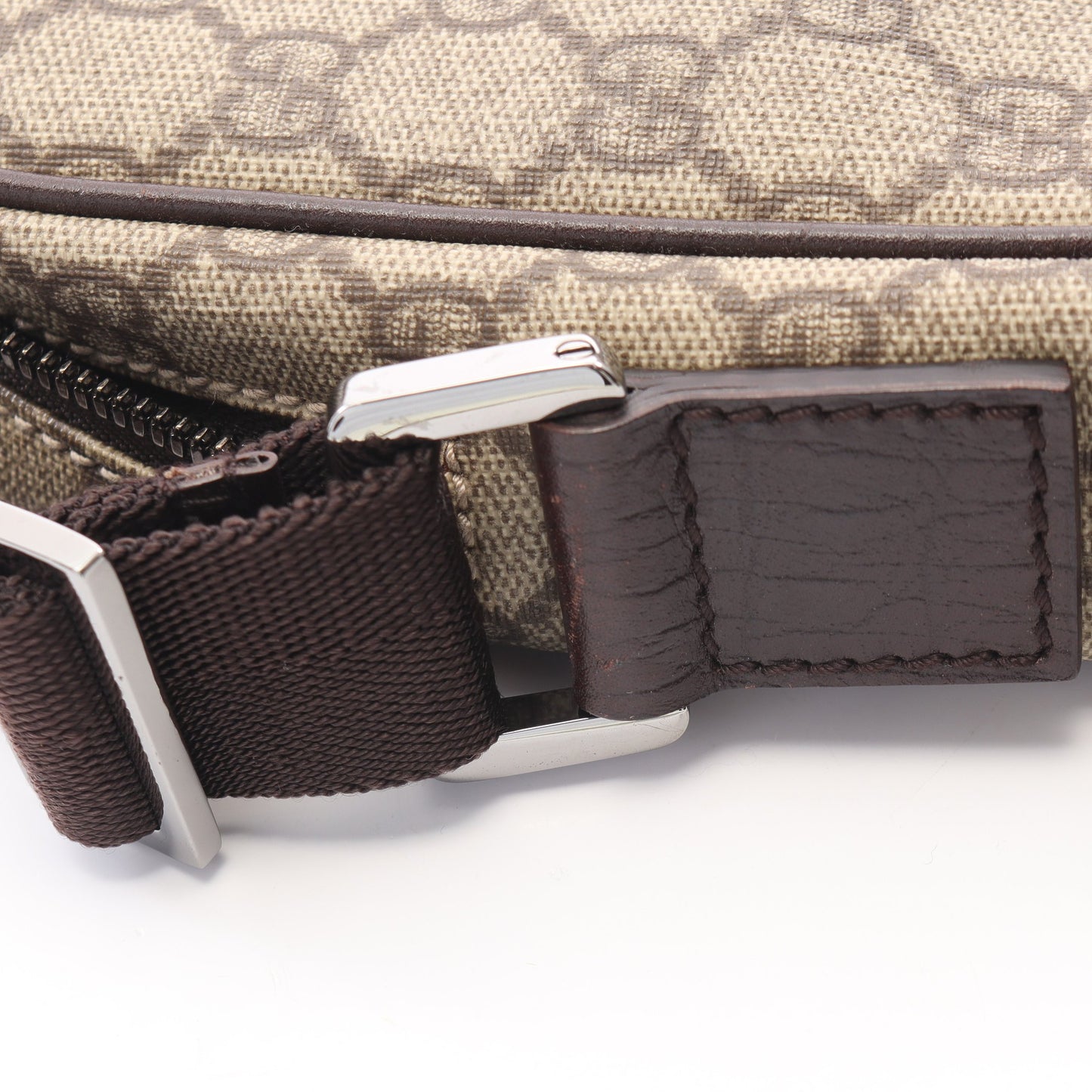 GGプラス ショルダーバッグ PVC レザー ベージュ ダークブラウン グッチ バッグ GUCCI