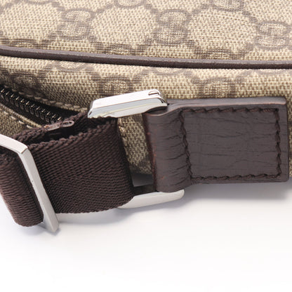 GGプラス ショルダーバッグ PVC レザー ベージュ ダークブラウン グッチ バッグ GUCCI