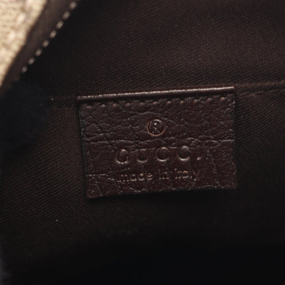 GGプラス ショルダーバッグ PVC レザー ベージュ ダークブラウン グッチ バッグ GUCCI