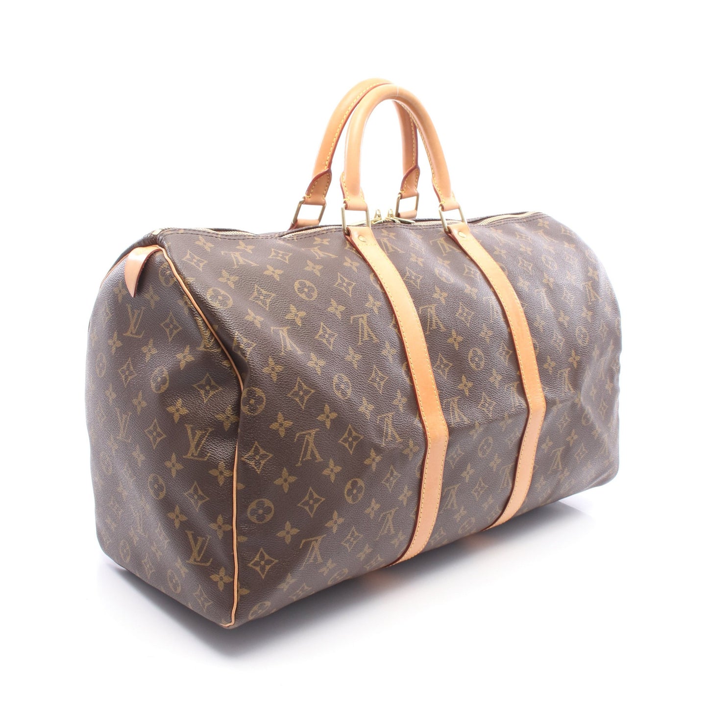 キーポル50 モノグラム ボストンバッグ PVC レザー ブラウン ルイヴィトン バッグ LOUIS VUITTON