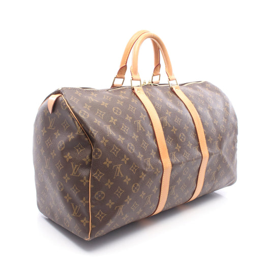 キーポル50 モノグラム ボストンバッグ PVC レザー ブラウン ルイヴィトン バッグ LOUIS VUITTON