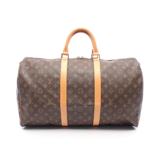 キーポル50 モノグラム ボストンバッグ PVC レザー ブラウン ルイヴィトン バッグ LOUIS VUITTON