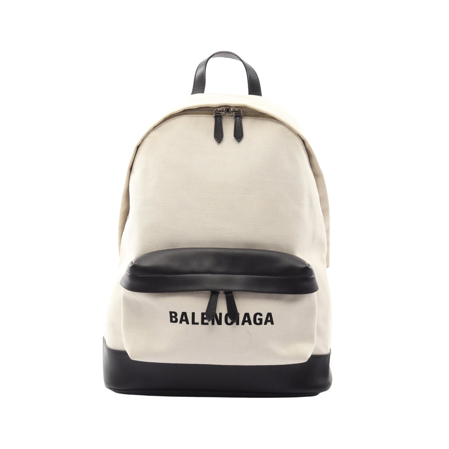 ネイビー バックパック リュックサック キャンバス レザー アイボリー ブラック バレンシアガ バッグ BALENCIAGA