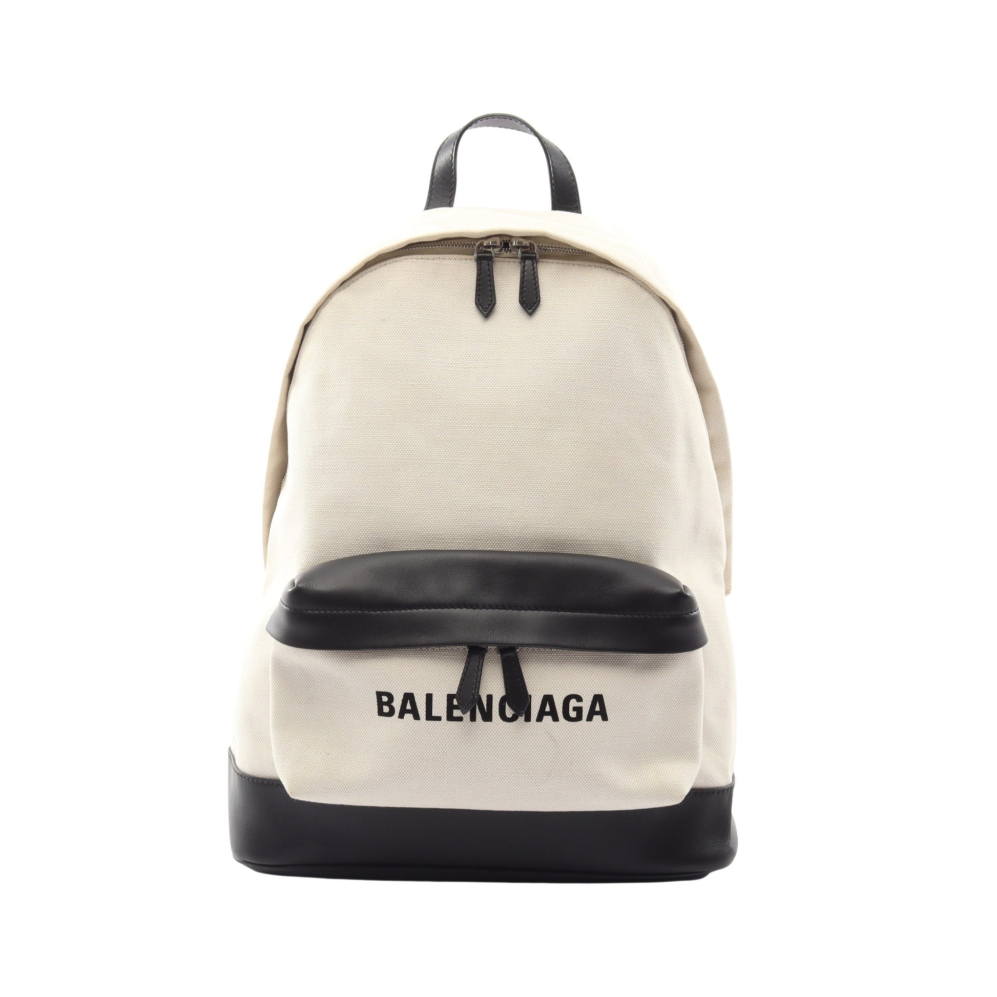 ネイビー バックパック リュックサック キャンバス レザー アイボリー ブラック バレンシアガ バッグ BALENCIAGA