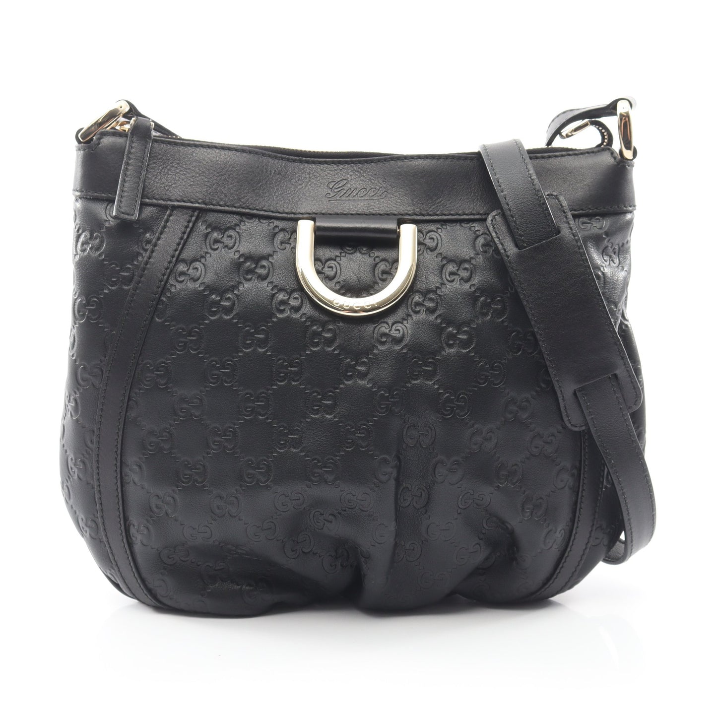 アビー グッチシマ ショルダーバッグ レザー ブラック グッチ バッグ GUCCI
