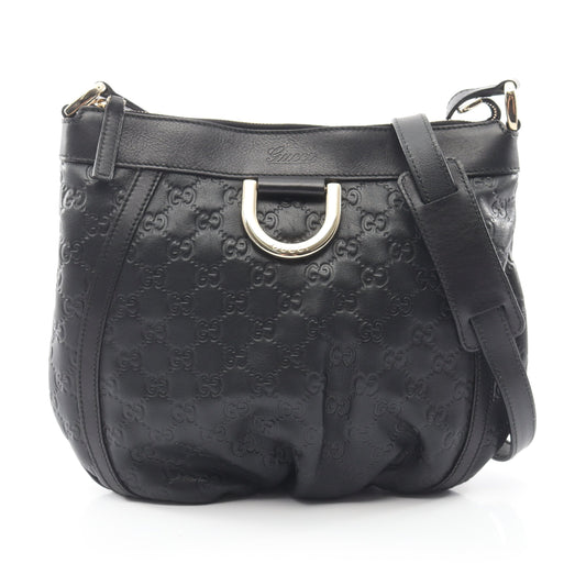 アビー グッチシマ ショルダーバッグ レザー ブラック グッチ バッグ GUCCI