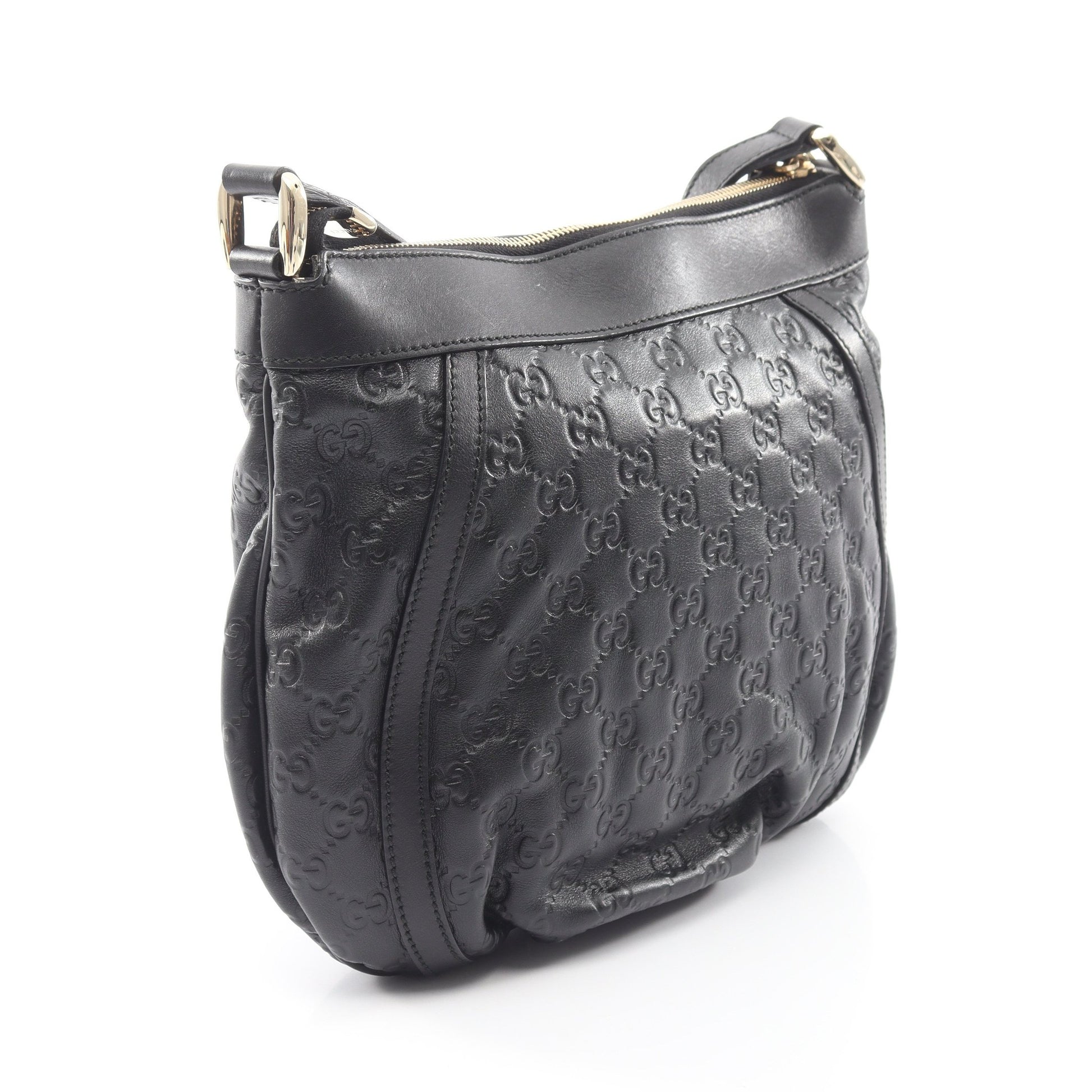 アビー グッチシマ ショルダーバッグ レザー ブラック グッチ バッグ GUCCI