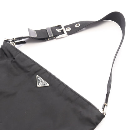TESSUTO LIGHT ショルダーバッグ ナイロン レザー ブラック プラダ バッグ PRADA