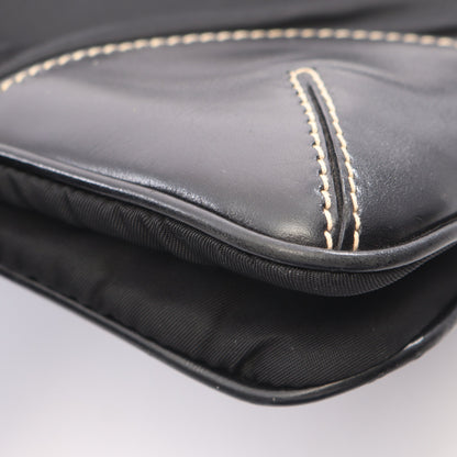 TESSUTO LIGHT ショルダーバッグ ナイロン レザー ブラック プラダ バッグ PRADA