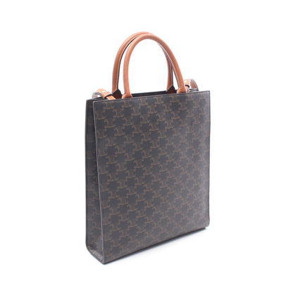 スモール バーティカル カバ トリオンフ 2WAY ハンドバッグ トートバッグ PVC レザー ブラウン ブラック セリーヌ バッグ CELINE