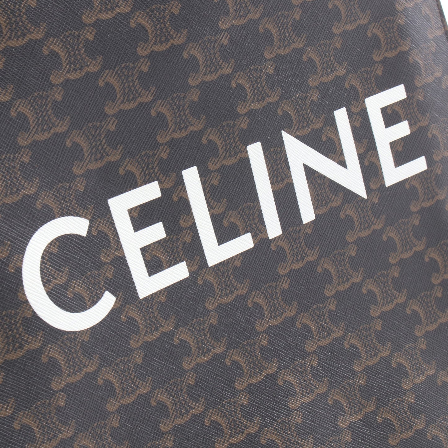 スモール バーティカル カバ トリオンフ 2WAY ハンドバッグ トートバッグ PVC レザー ブラウン ブラック セリーヌ バッグ CELINE