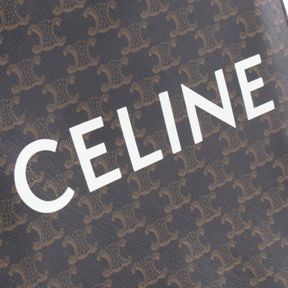 スモール バーティカル カバ トリオンフ 2WAY ハンドバッグ トートバッグ PVC レザー ブラウン ブラック セリーヌ バッグ CELINE