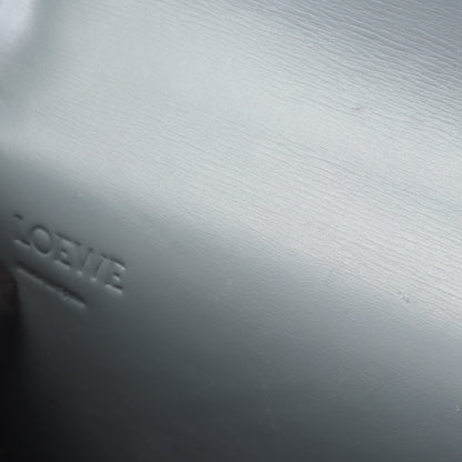 バルセロナ ショルダーバッグ レザー ブルーグレー ロエベ バッグ LOEWE