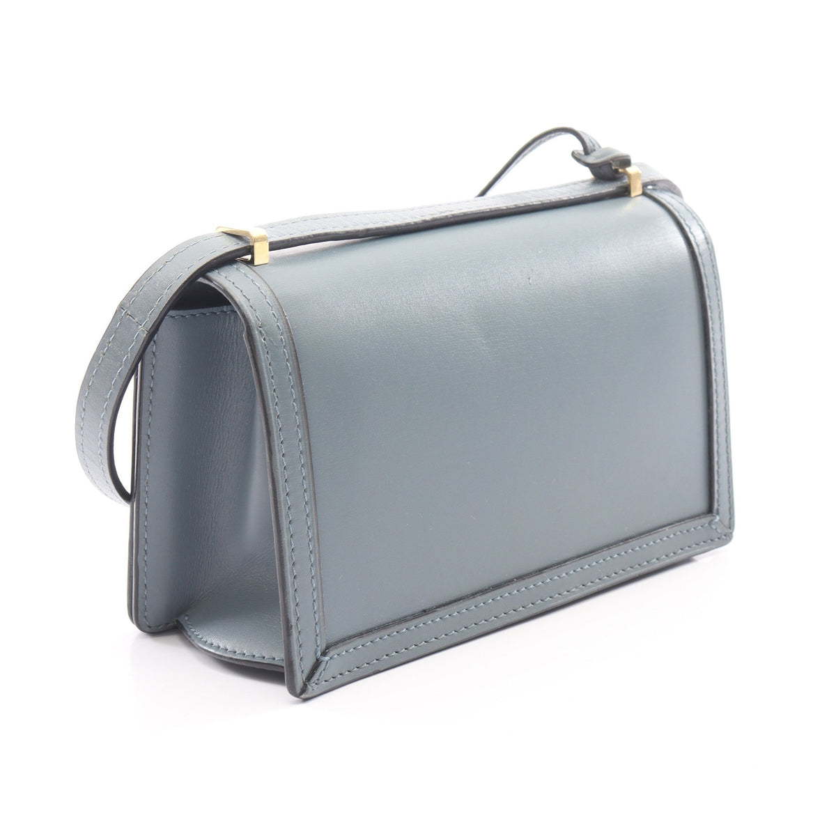 バルセロナ ショルダーバッグ レザー ブルーグレー ロエベ バッグ LOEWE