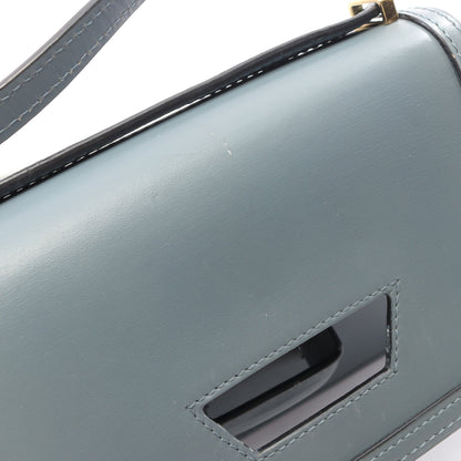 バルセロナ ショルダーバッグ レザー ブルーグレー ロエベ バッグ LOEWE