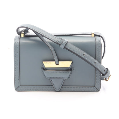 バルセロナ ショルダーバッグ レザー ブルーグレー ロエベ バッグ LOEWE