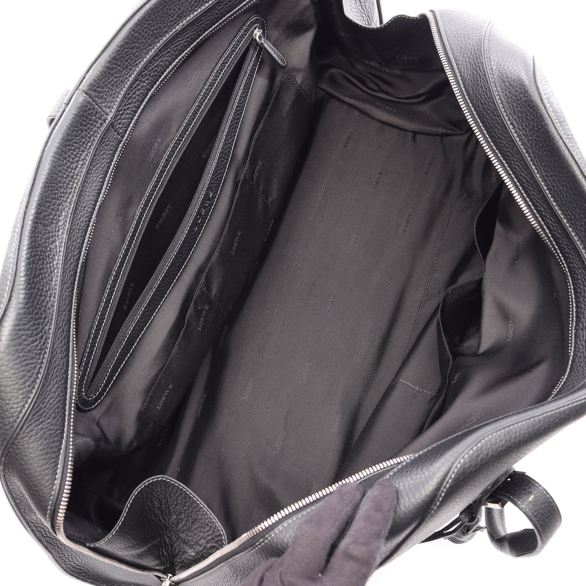 センダ ラージ ボストンバッグ レザー ブラック ロエベ バッグ LOEWE