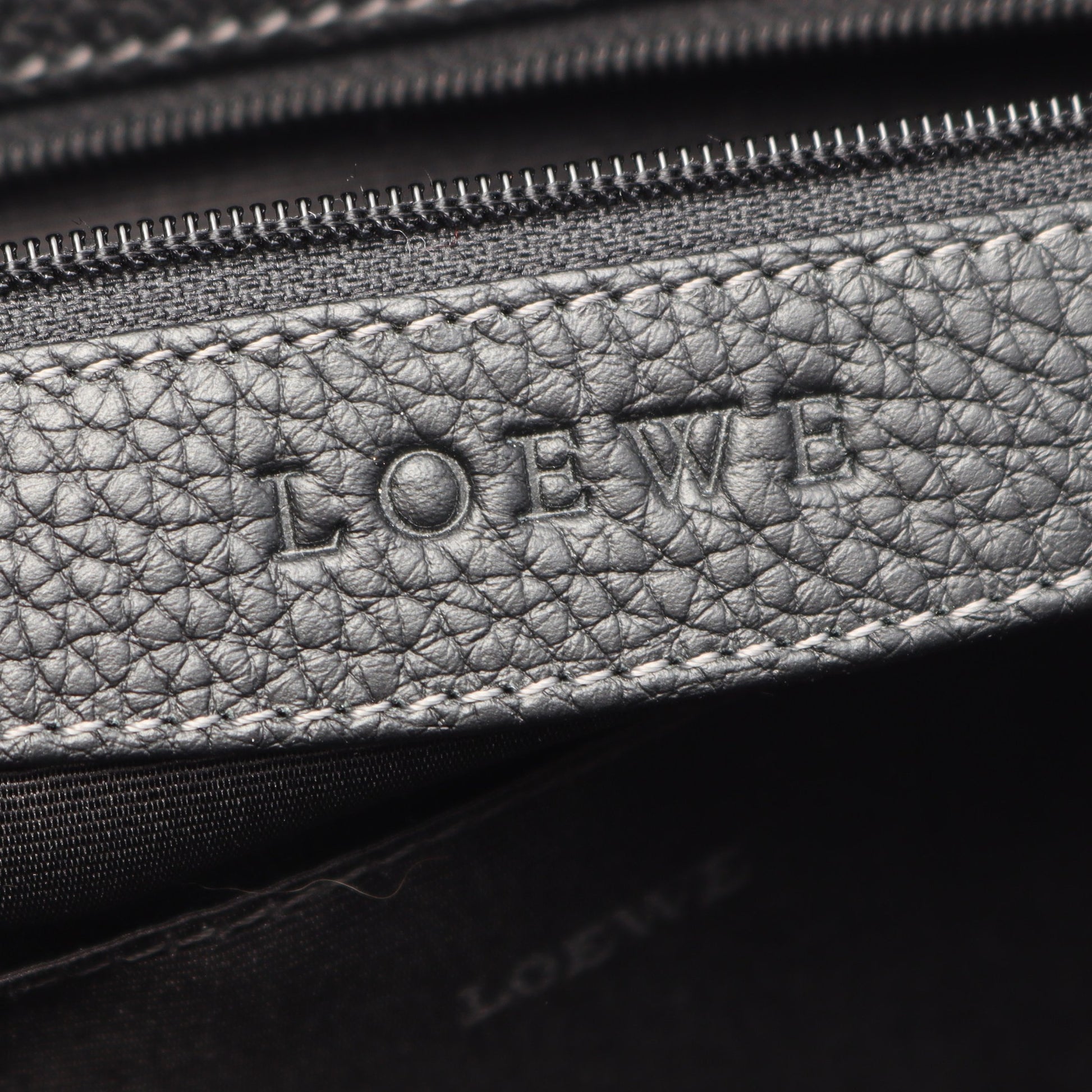 センダ ラージ ボストンバッグ レザー ブラック ロエベ バッグ LOEWE