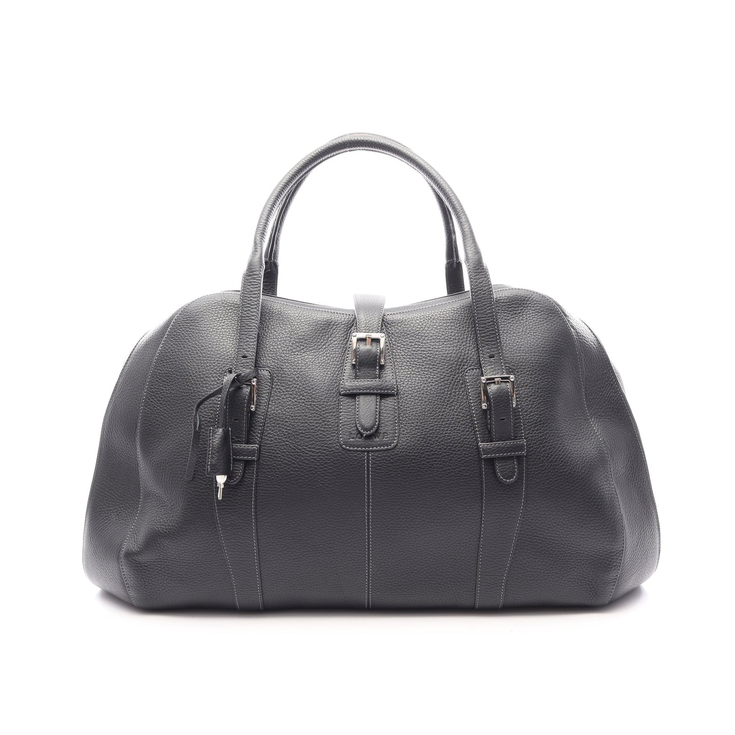 センダ ラージ ボストンバッグ レザー ブラック ロエベ バッグ LOEWE