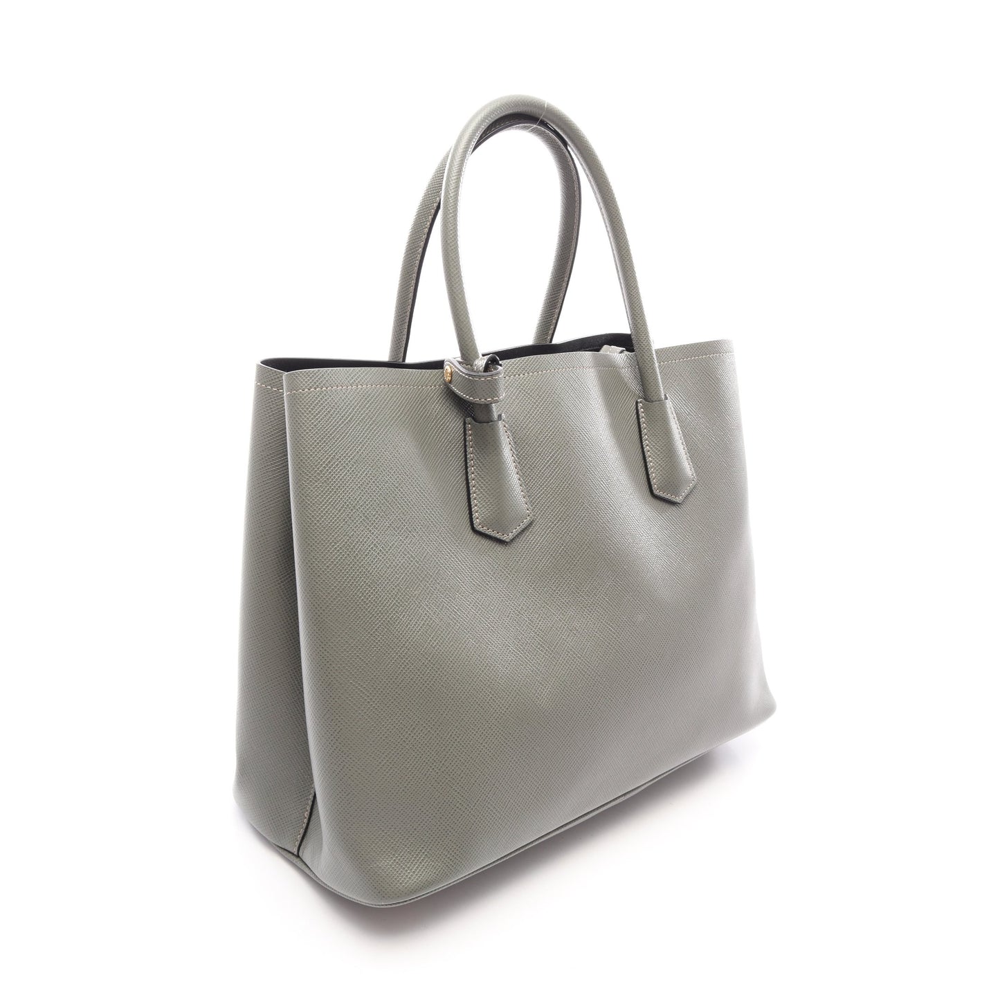 2WAY ハンドバッグ サフィアーノレザー グレーグリーン プラダ バッグ PRADA