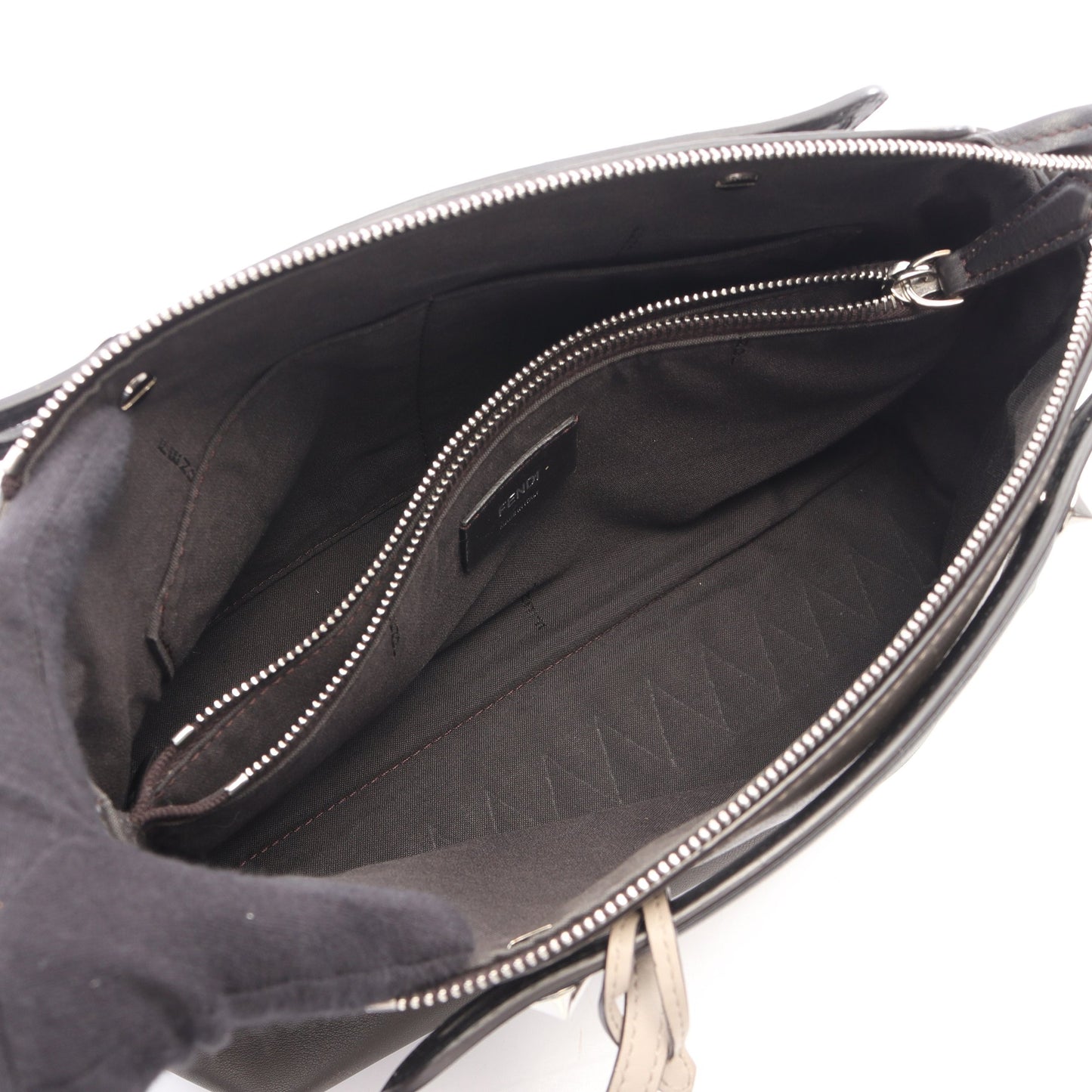 BY THE WAY MEDIUM バイザウェイ ミディアム 2WAY ハンドバッグ レザー グレーブラウン ブラック フェンディ バッグ FENDI