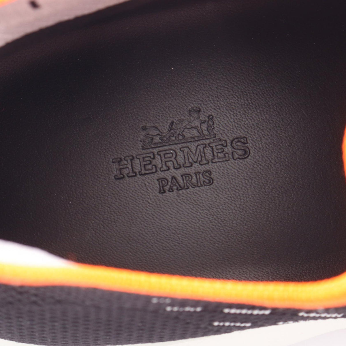 ECLAIR エクレール スリッポン スニーカー ニットファブリック ブラック オレンジ エルメス シューズ HERMES